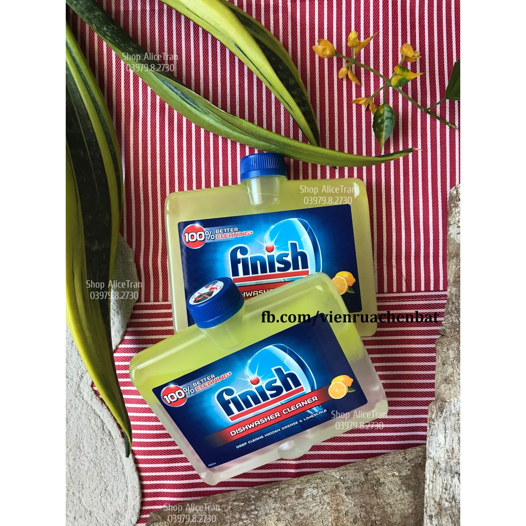 Dung dịch vệ sinh tẩy cặn máy Finish 250ml