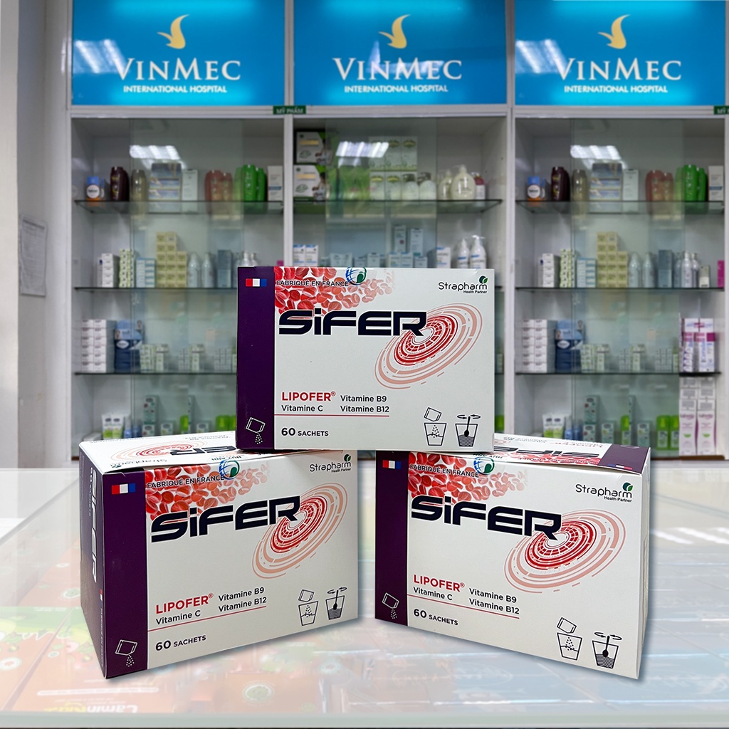 Thực phẩm bảo vệ sức khỏe bổ sung sắt, không gây táo bón Sifer hộp 60 gói