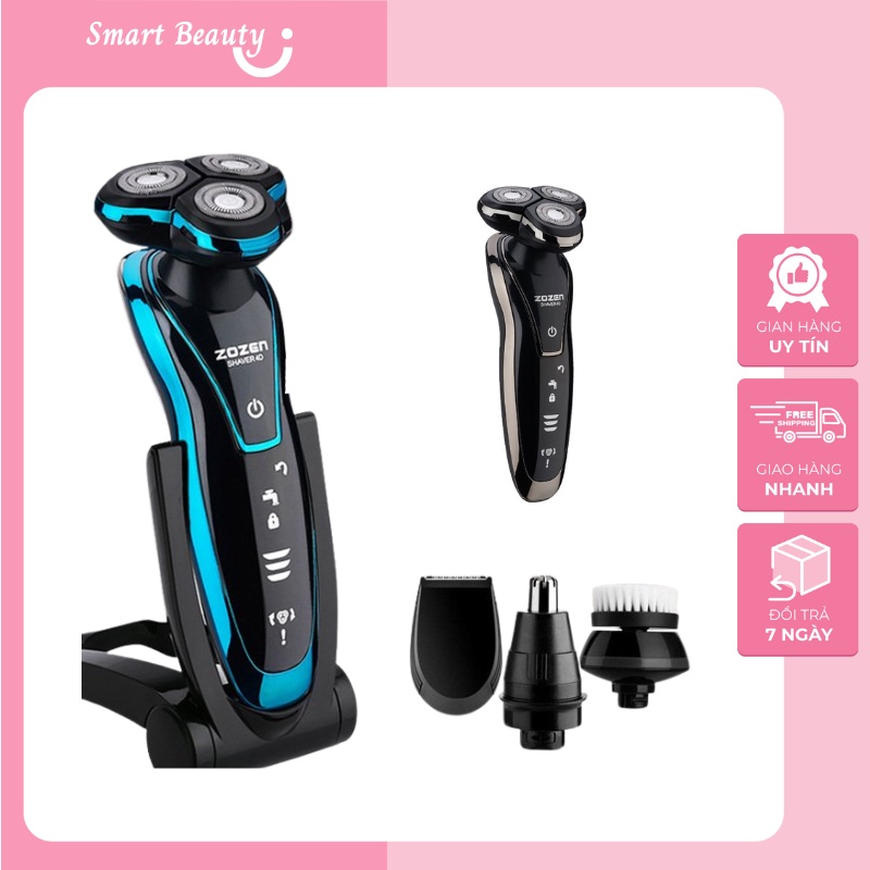 Máy cạo râu 4d Zozen, máy cạo râu đa năng 4 in 1 chống nước ip X7 hàng CHÍNH HÃNG