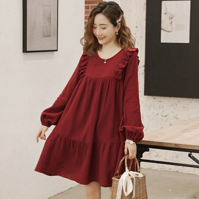 Đầm babydoll đỏ phối đuôi cá