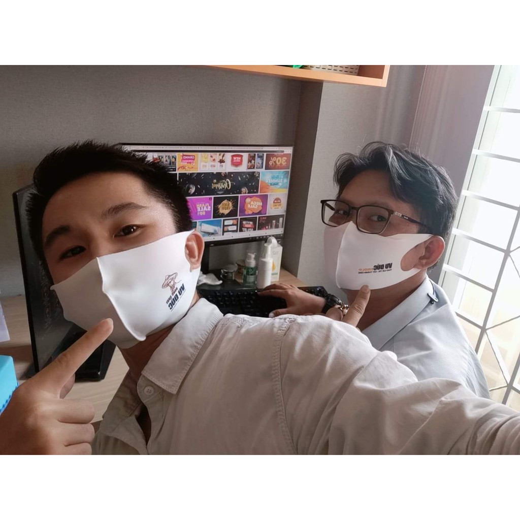 Combo 5 cái-Khẩu Trang Vải Su 2 Da-Chuyên sản Xuất và in mẫu theo ý khách hàng | BigBuy360 - bigbuy360.vn