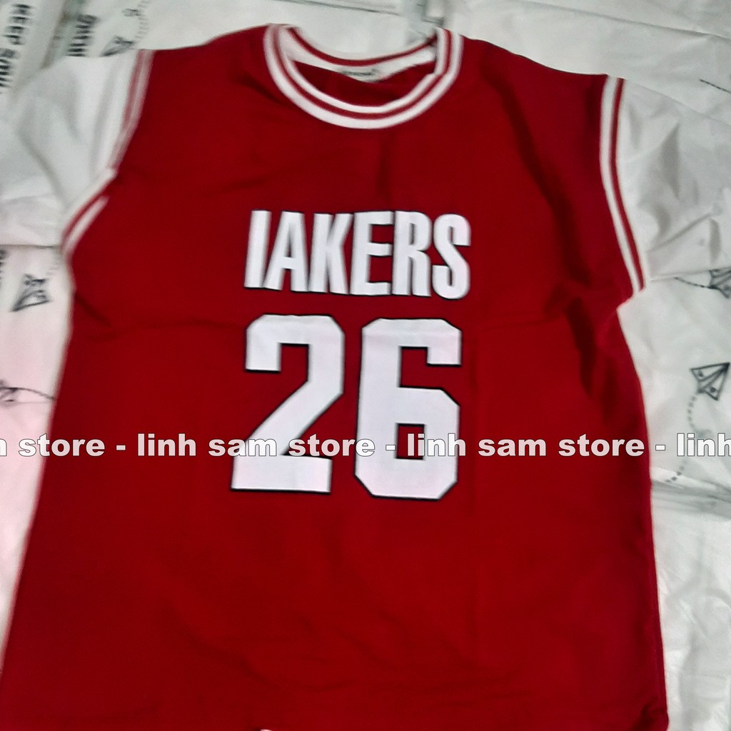 Áo thun tay lỡ nữ thể thao freesize phông form rộng Unisex, mặc lớp, nhóm, cặp phối kiểu bóng rổ in chữ LAKERS | BigBuy360 - bigbuy360.vn