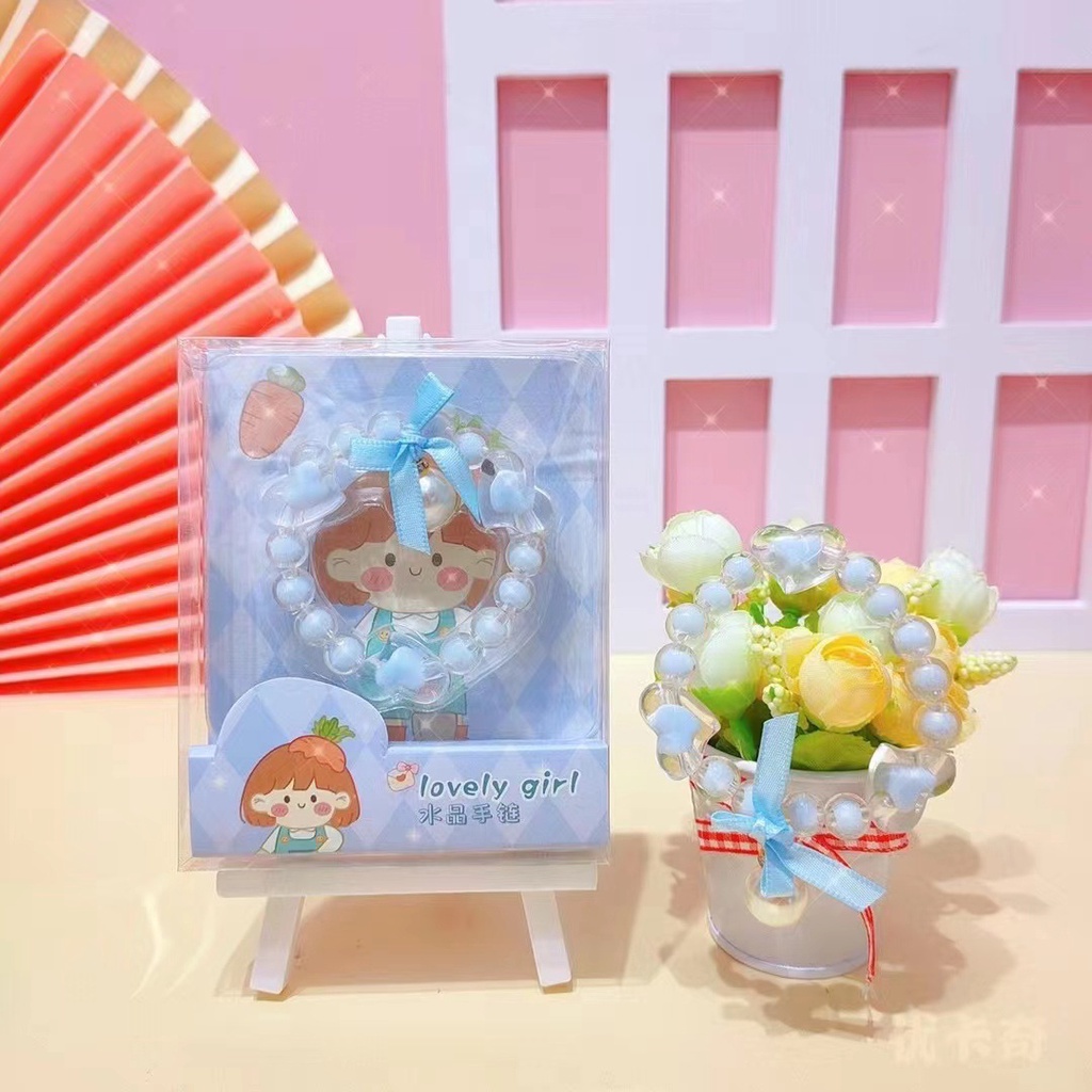 Vòng Tay Chuỗi Hạt Pha Lê Sương Mù Ngôi Sao Dew Hoạt Hình Dễ Phối Đồ Giá Trị Cao Cấp