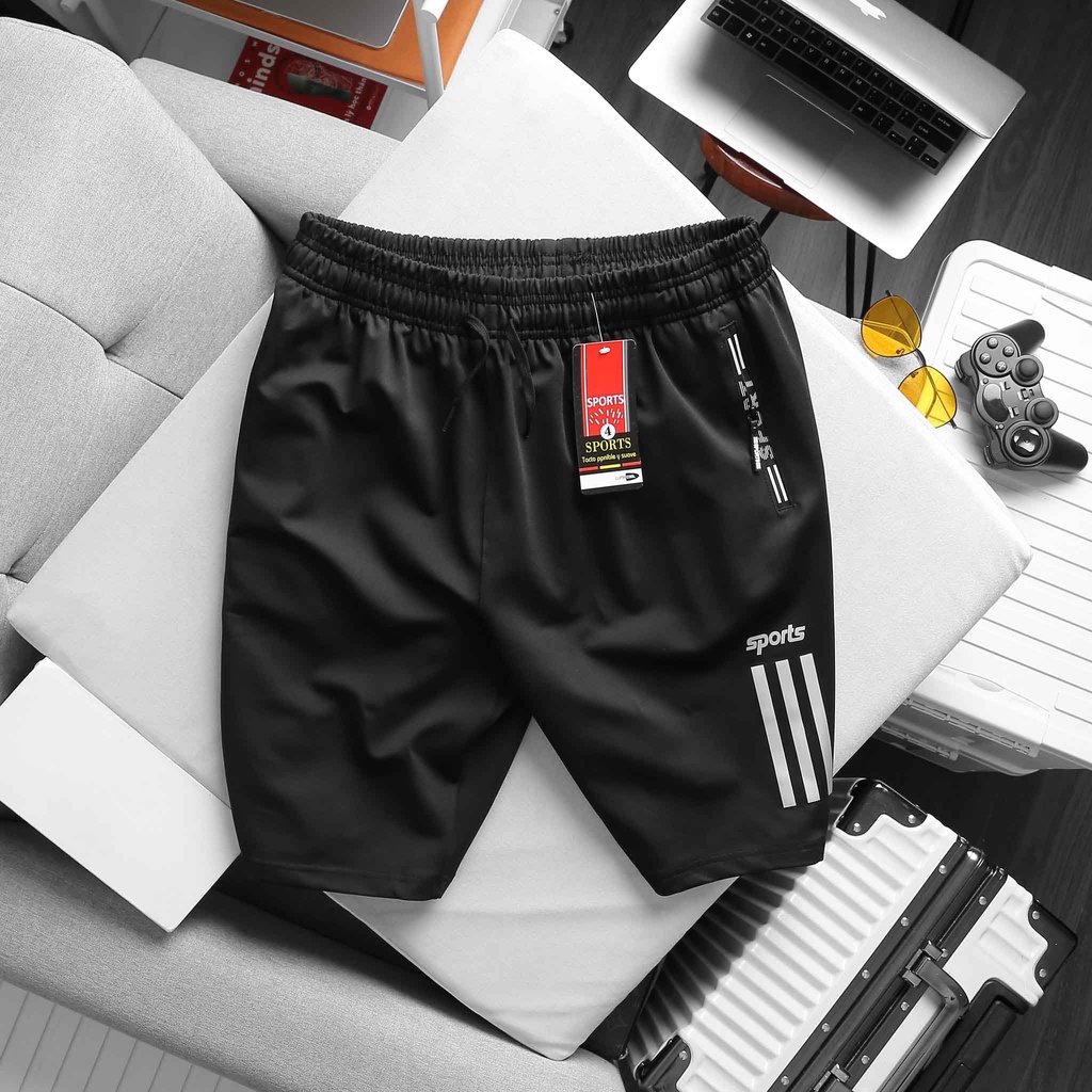 (bigsize) Quần short thun nam bigsize (90-140kg) - 3 sọc
