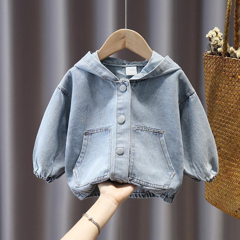 Áo khoác denim kiểu dáng hàn quốc thời trang cho các bé