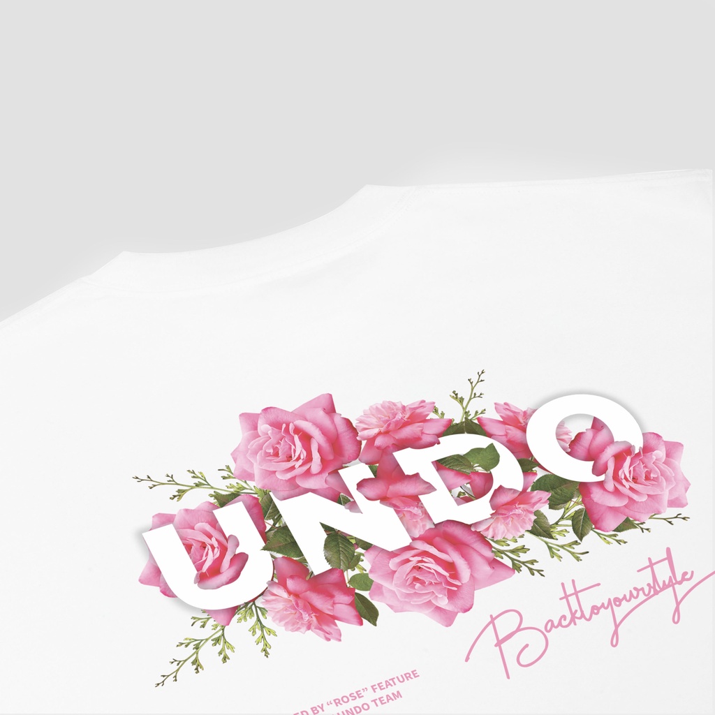 Áo Thun Unisex Undo Rose Màu Trắng 100% Standard Cotton - Local Brand Chính Hãng