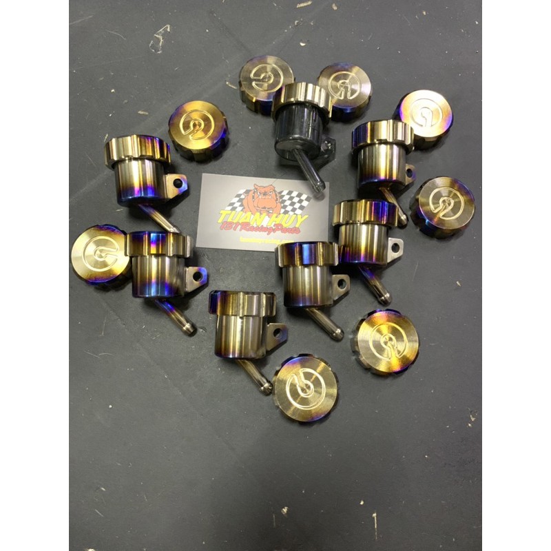 Bình dầu titanium xài cho cùm tay rời , bình dầu rời thông dụng mọi loại xe có ben dầu thắng sau