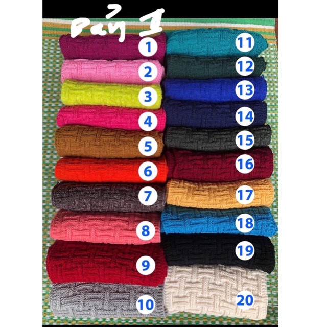 Combo 23 khăn len ống