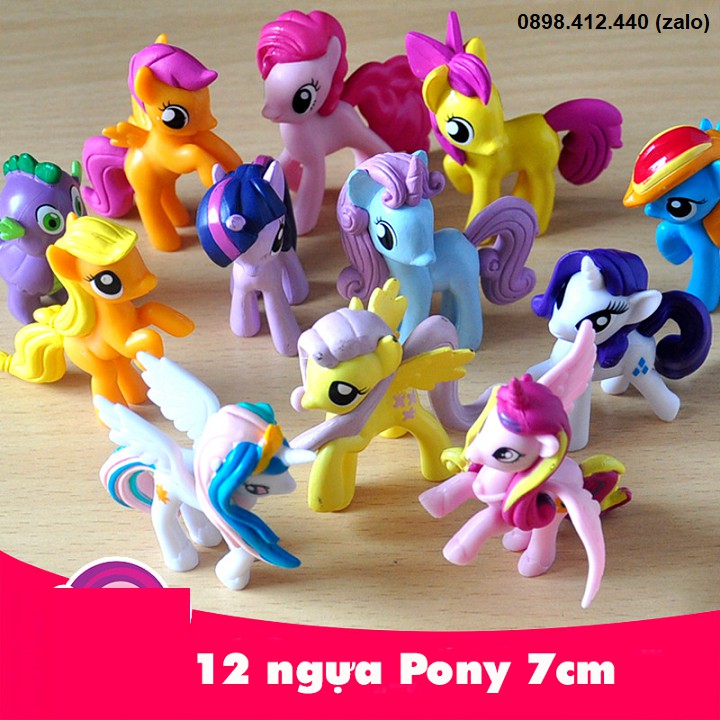 set 12 ngựa pony - ngựa pony 7cm