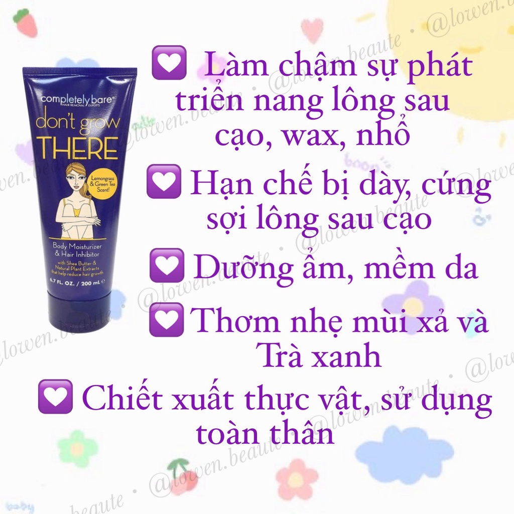 Kem Dưỡng Ẩm Ức Chế Mọc Lông COMPLETELY BARE DON’T GROW THERE
