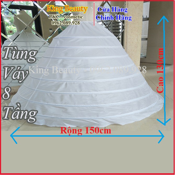 Tùng Váy 8 Tầng Dành Cho Cô Dâu , Đường May Chắc Chắn
