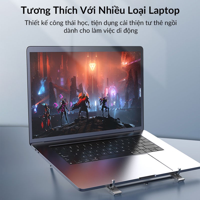 Giá Đỡ iPhone, iPad, Đế Nâng Laptop Macbook RETRO Creative Stand  3 in 1 Dễ Dàng Gấp Gọn Đa Năng, Kích Thước Siêu Nhỏ