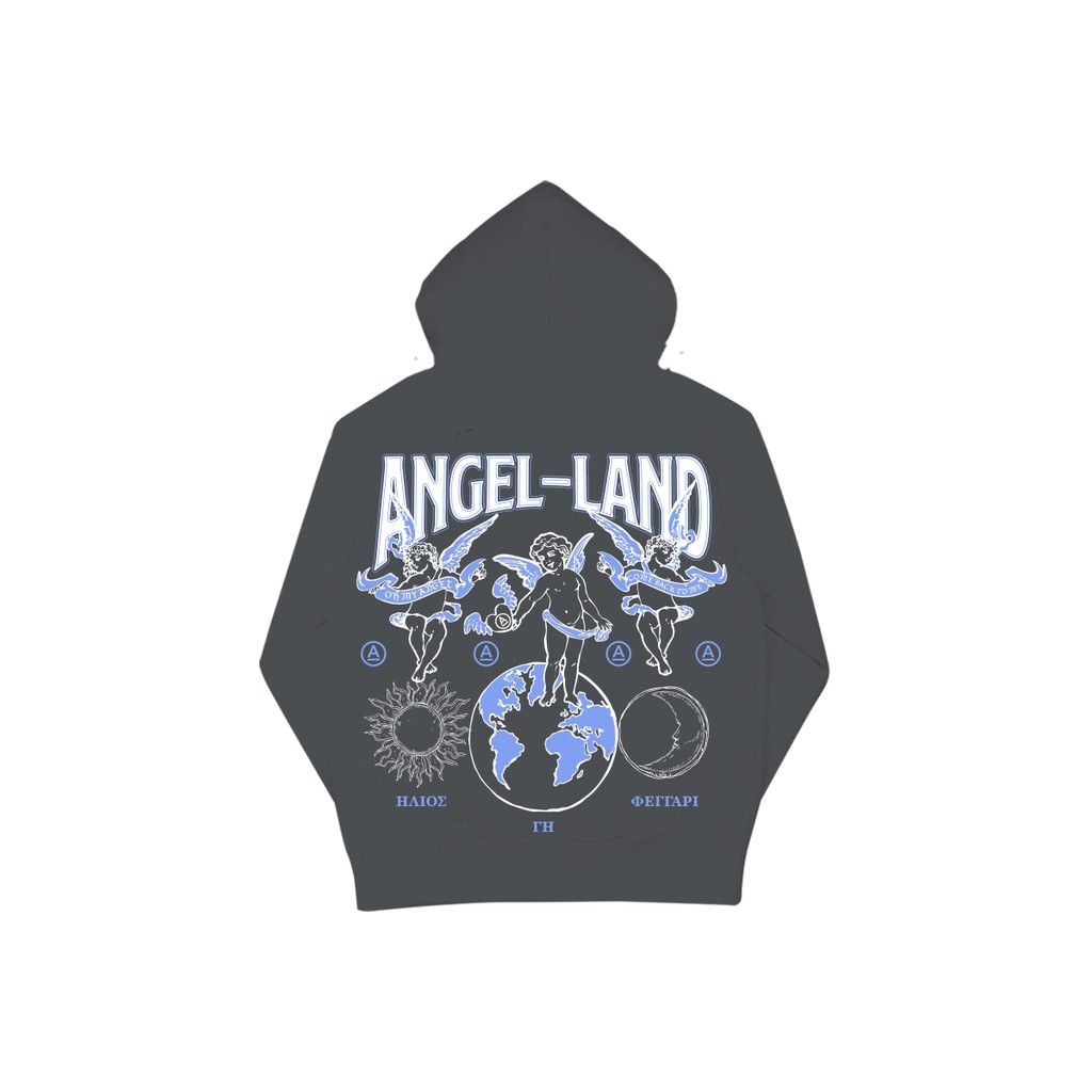 Áo khoác hoodie angel-land earth sun & moon chính hãng nỉ bông sm - ảnh sản phẩm 4
