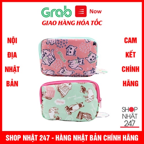 [Hỏa Tốc HN] Ví cầm tay mẫu mèo Nội địa Nhật Bản