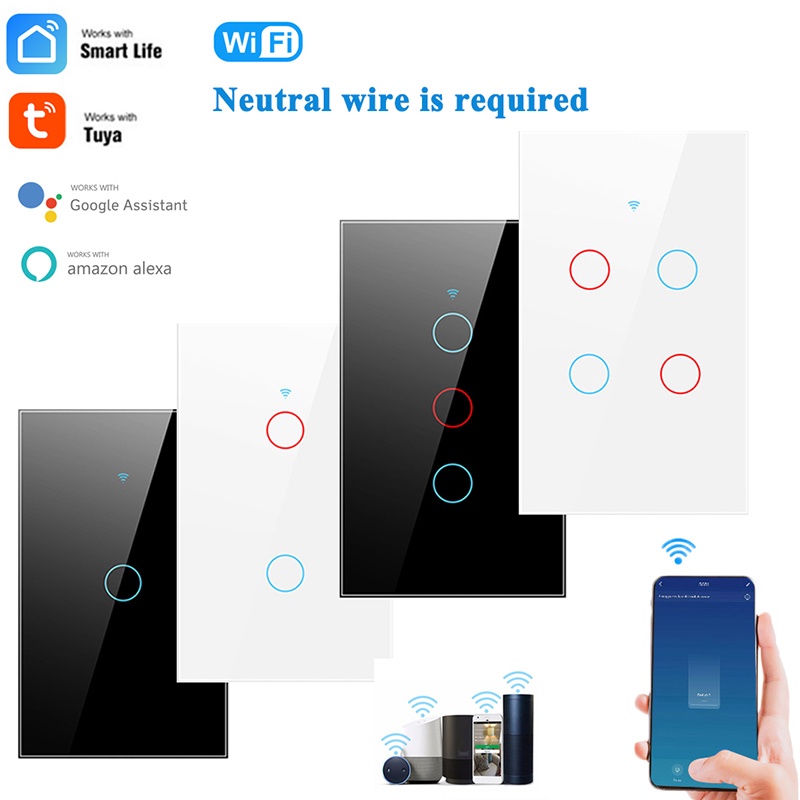 Công tắc thông minh điều khiển từ xa wifi - blue - Tuya Smart