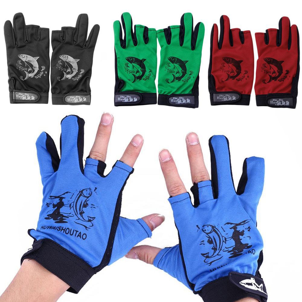 MUVAKO 1 Đôi Găng Tay Câu Cá Chống Trượt Bằng Vải Neoprene