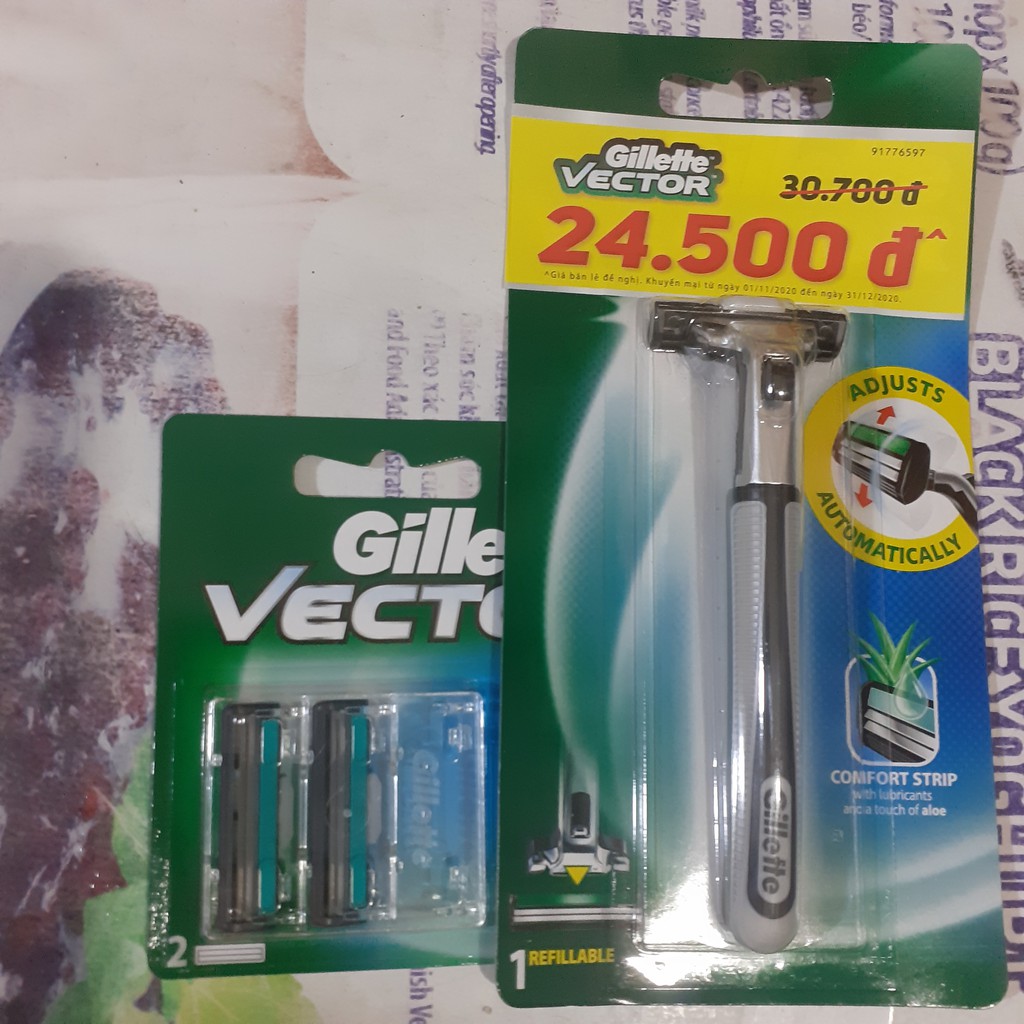 Dao Cạo Râu Gillette Vector 2 Lưỡi Kép