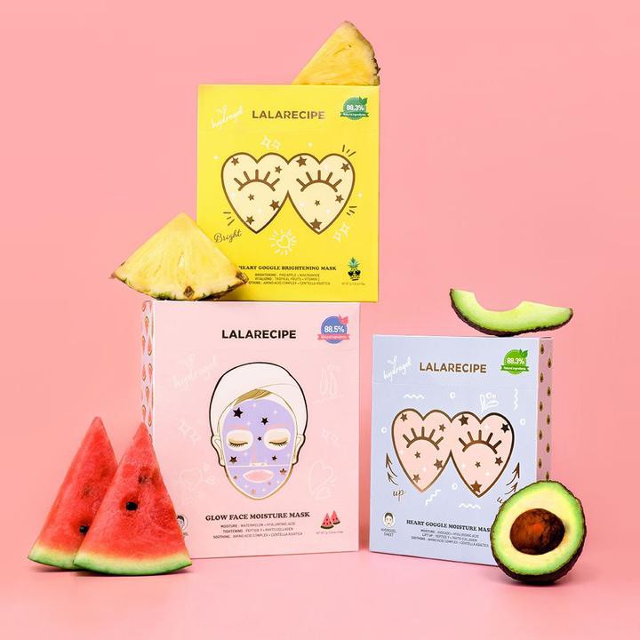 Mặt Nạ Dưỡng Trắng Vùng Mắt Và Má Lalarecipe Heart Goggle Brightening Mask (7.3g)