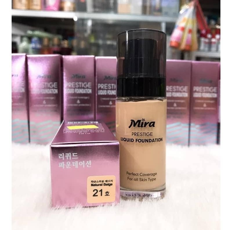 Kem nền mịn da chống nắng Mira Liquid Foundation  30ml - Hàng chính hãng