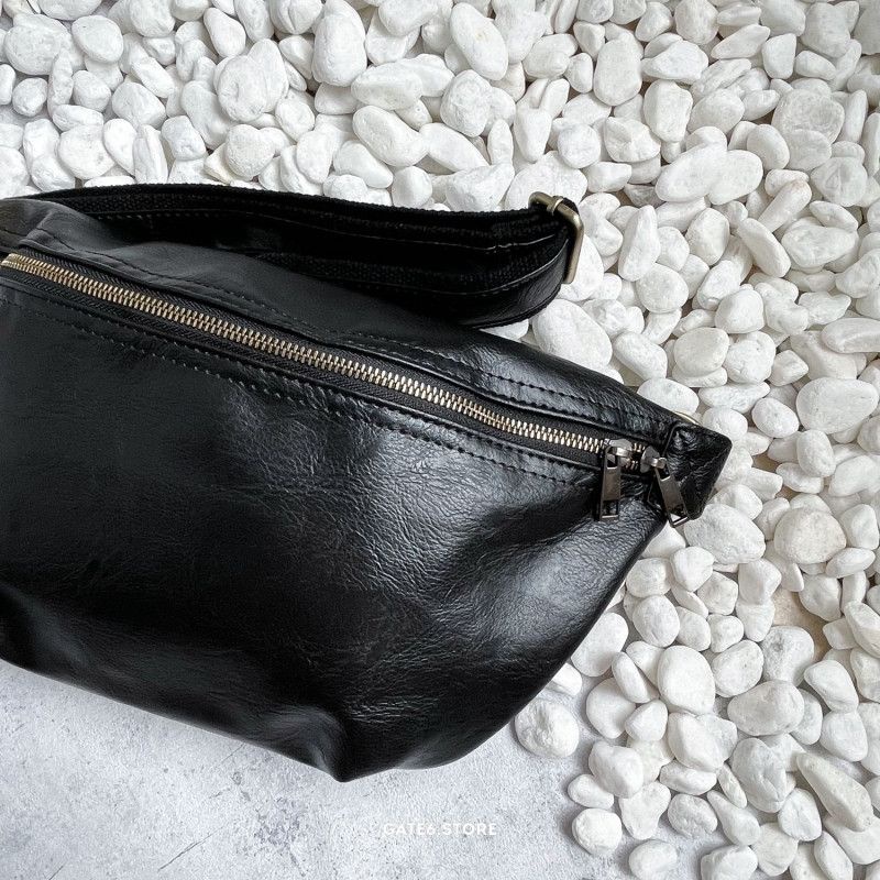 Túi đeo chéo Nam nữ EW da PU, túi đeo ngực thể thao 2 ngăn lớn thời trang Unisex phong cách Hàn Quốc GATE6 - 9943