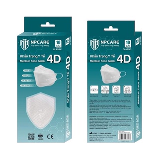 Khẩu Trang Y Tế 4D NPCARE ( Hộp 10 Cái )