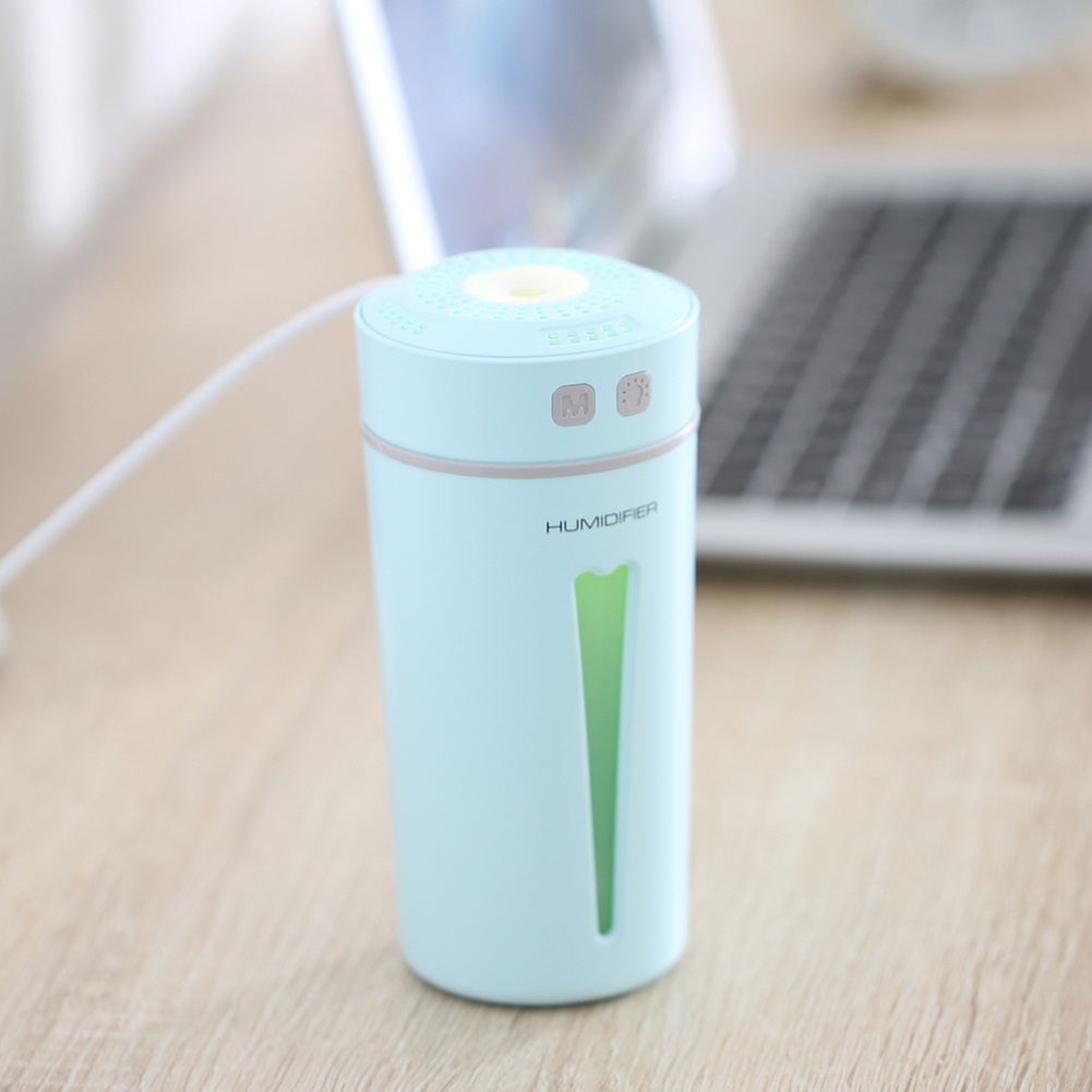 Hàng Hot DC 5V USB hình Cup Phòng nhà Văn phòng Máy làm ẩm không khí trên ô tô Bộ khuếch tán với đèn LED đầy màu sắc ban đêm Hàng giao ngayVirgina056