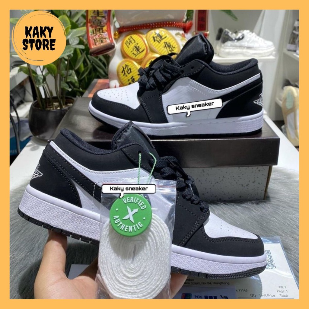 Giày Nam Nữ , Giày Sneaker JDS1 Đen Trắng PanDa Cổ Thấp Đế Độn Dùng Để Đi Chơi Bóng Rổ Thể Dục Tập Gym