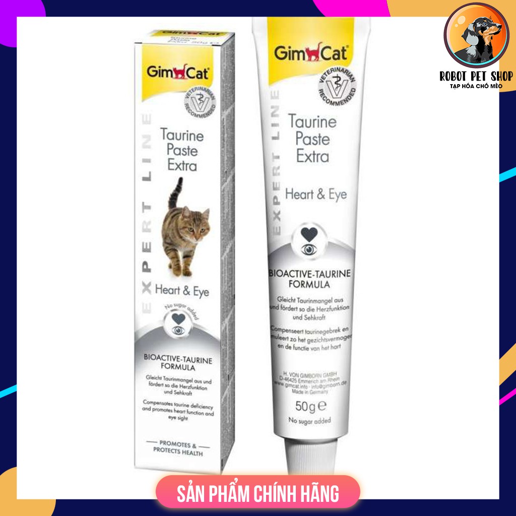 (50g) Gel dinh dưỡng cho mèo Gimcat Taurine Paste Heart &amp; Eye - ROBOT PETSHOP
