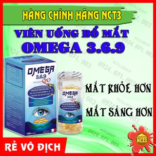 DẦU CÁ OMEGA 3.6.9 Bổ não Sáng mắt, Khỏe Tim Mạch (100 viên) ( Hàng chính hãng công ty NCT3 )