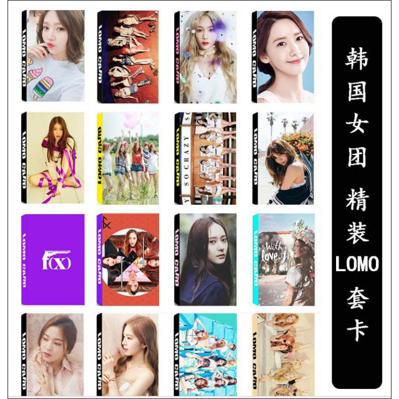 (20 MẪU) Lomo snsd yoona tae yoen lomo t-ara lomo apink lomo blackpink lomo redvelvet bộ ảnh hộp 30 ảnh thẻ hình