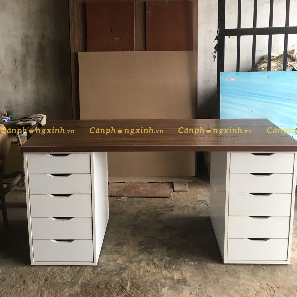 Bàn làm việc, bàn học, bàn gaming ikea CPX-BG01, có 10 hộc kéo đa năng