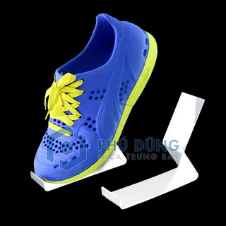 Combo 10 Kệ Đế Mica TRẮNG Trưng Bày Giày/Dép Kiểu Chữ Z