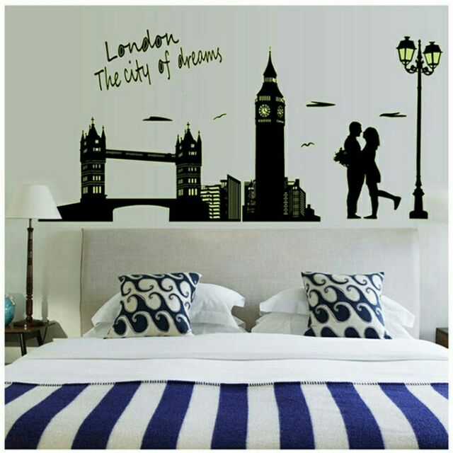 Decal dán tường thành phố London (có dạ quang)
