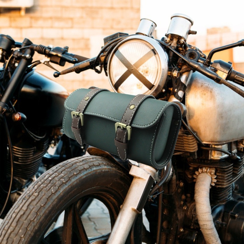 Túi Da Dày Dặn Đựng Đồ 2 Dây Đeo Tay Lái Xe Đạp