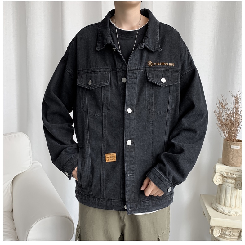 Áo khoác jean denim nam nữ unisex form rộng K9 , áo khoát jacket nam nữ phong cách Hàn Quốc H101