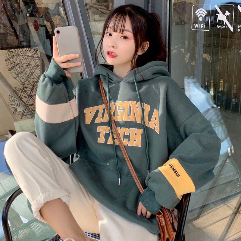 Áo hoodie tay dài kiểu dáng trẻ trung năng động cho nữ | BigBuy360 - bigbuy360.vn