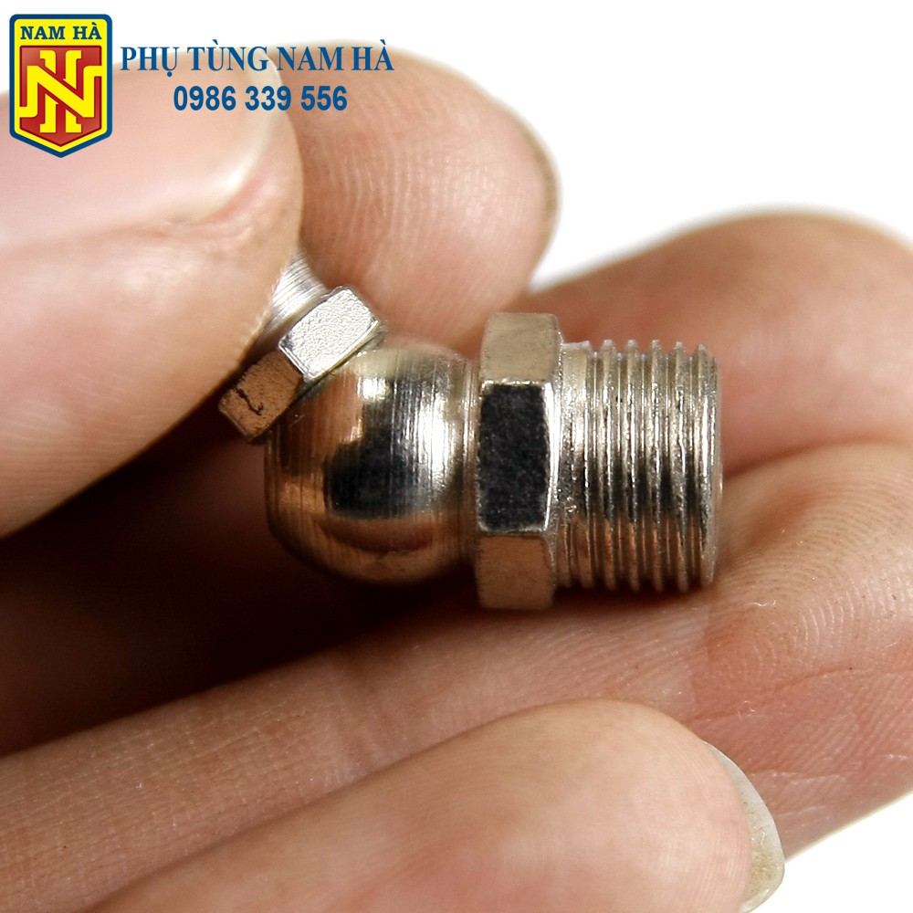 - 10 Vú bơm mỡ bò M10 cong 45