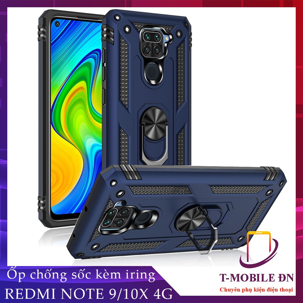 FREESHIP 50k_Ốp lưng Xiaomi Redmi Note 9 10X 4G chống sốc 2 lớp kèm nhẫn iring làm giá đỡ