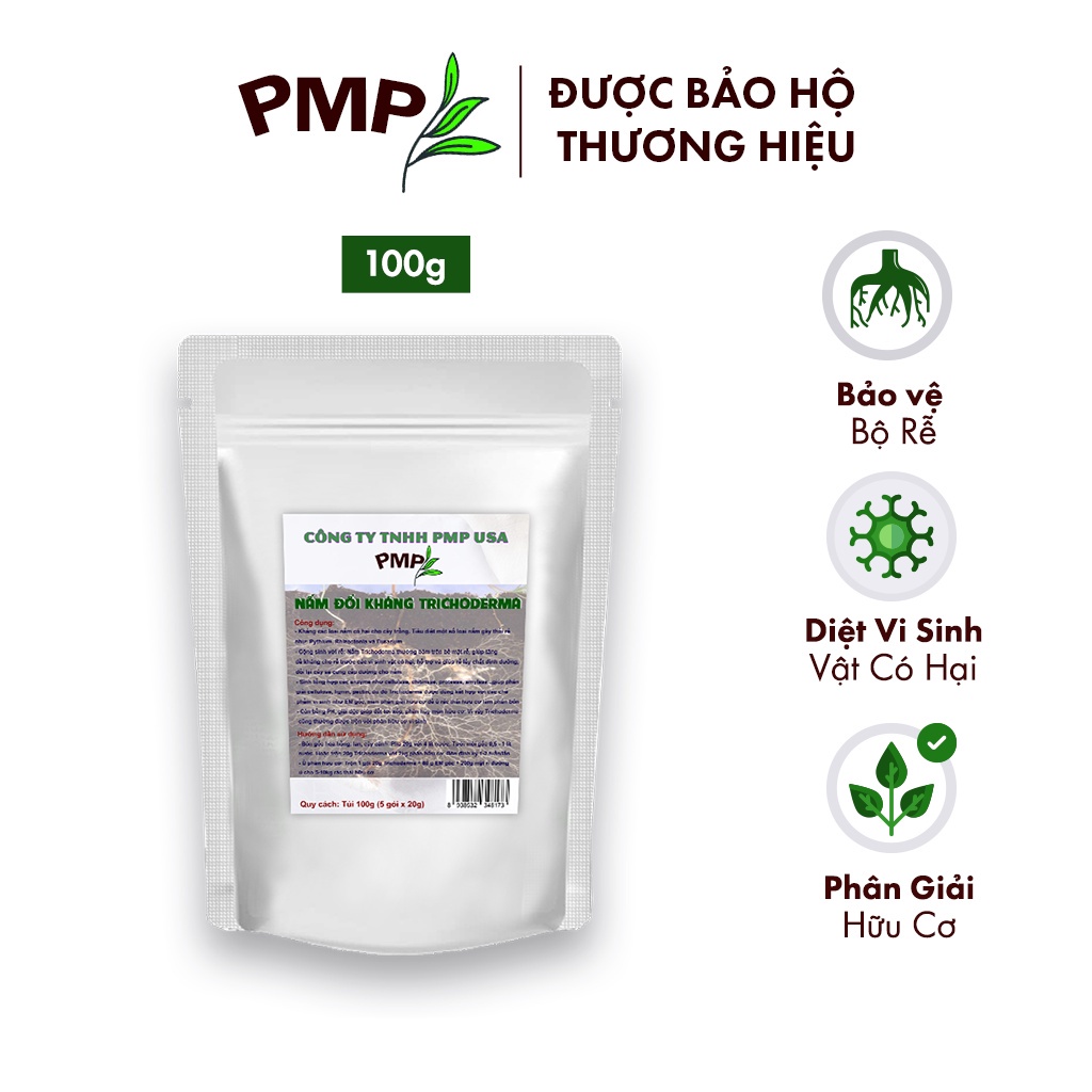 [Mã BMBAU50 giảm 7% đơn 99K] Nấm Trichoderma PMP Nấm Đối Kháng Phòng Thối Rễ, Ủ Phân Hữu Cơ Từ Rác Thải Hữu Cơ 100g