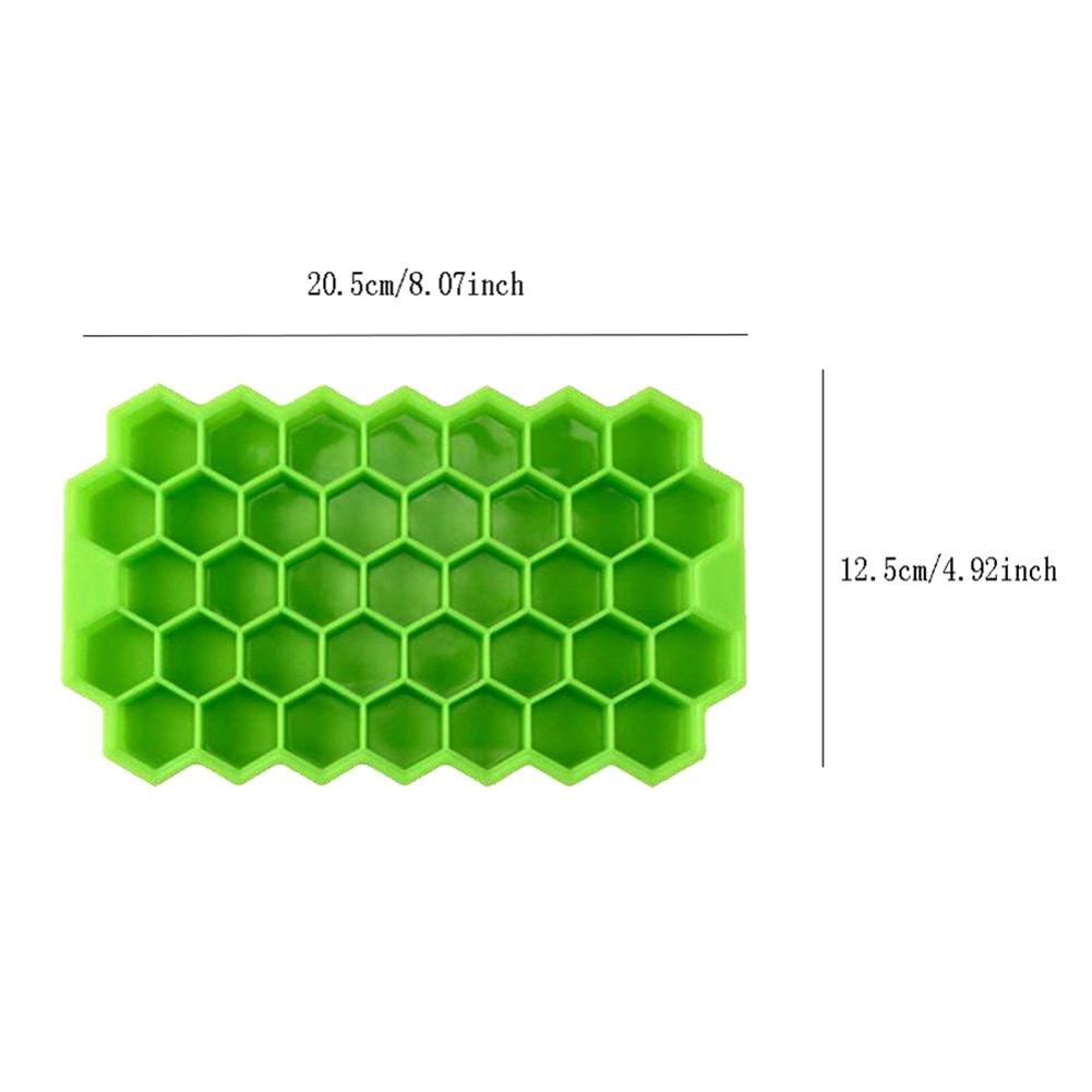 SOME Forma/Molde de Silicone Formato Favo de Mel Cubo de Gelo 37 Compartimentos com Tampa