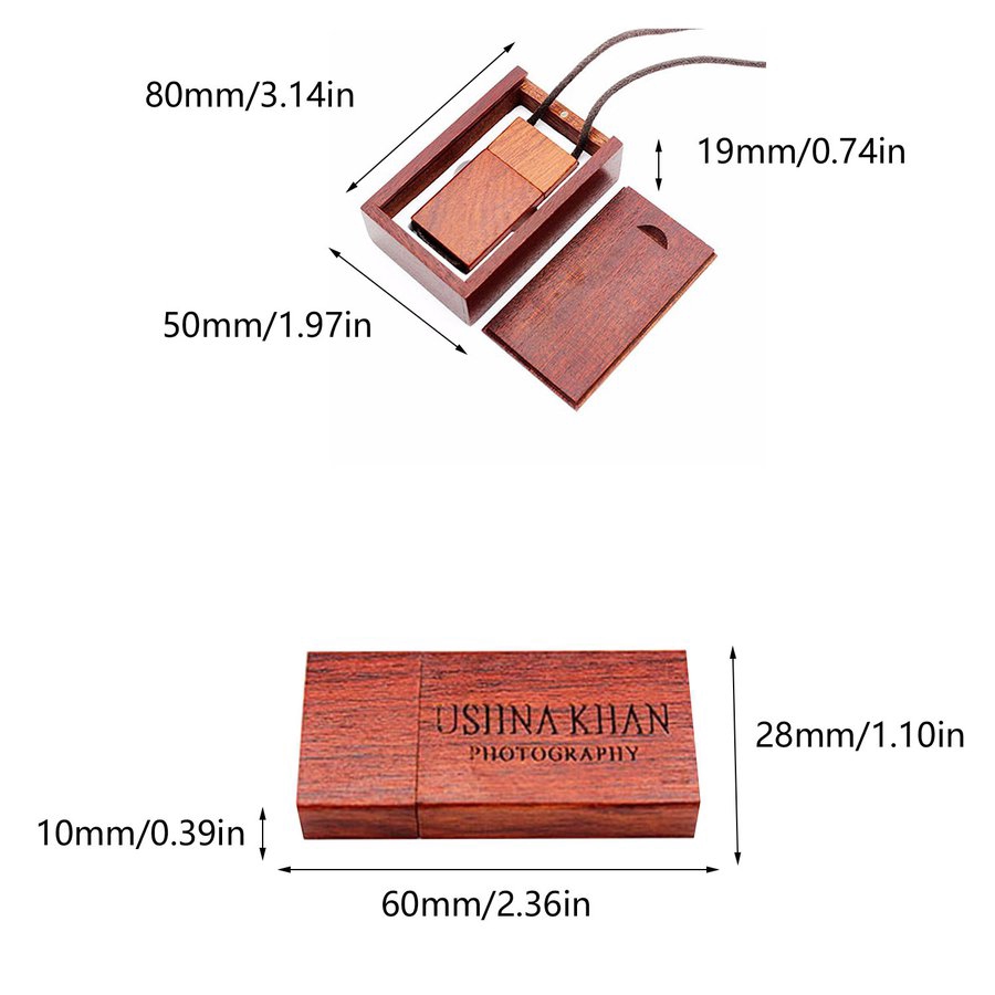 USB Lưu trữ logo bằng gỗ dây thừng siêu tiện lợi