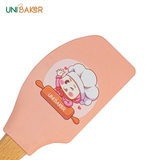 Phới silicon cán gỗ Unibaker
