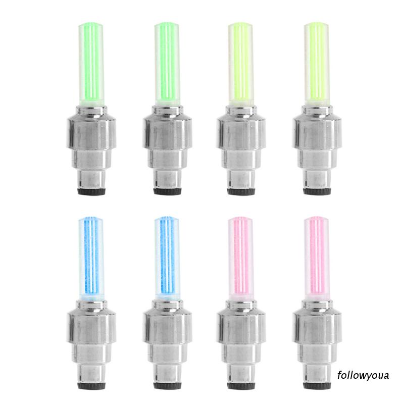 Bộ 2 Đèn Led 4 Màu Gắn Van Bánh Xe Đạp Màu Sắc