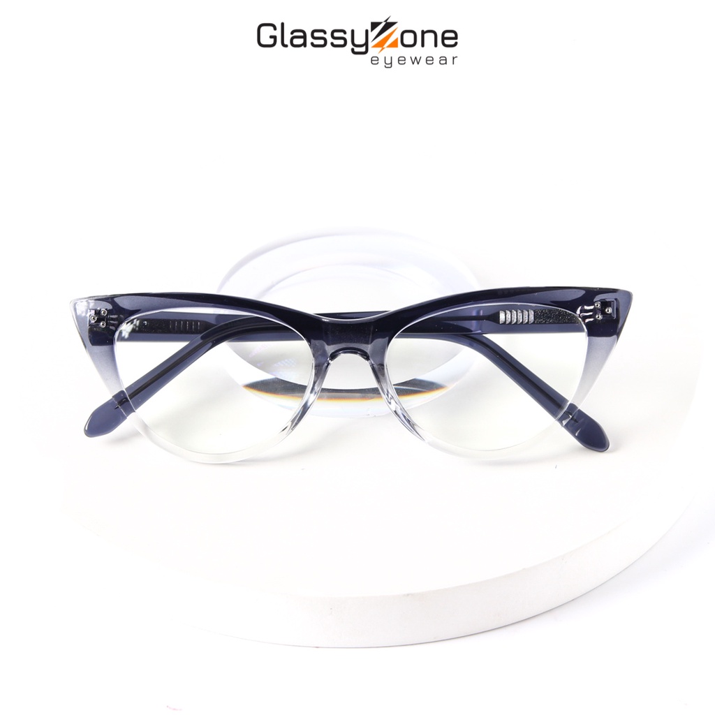 Gọng kính cận, Mắt kính giả cận nhựa Form mắt mèo thời trang Nữ Dinah - GlassyZone