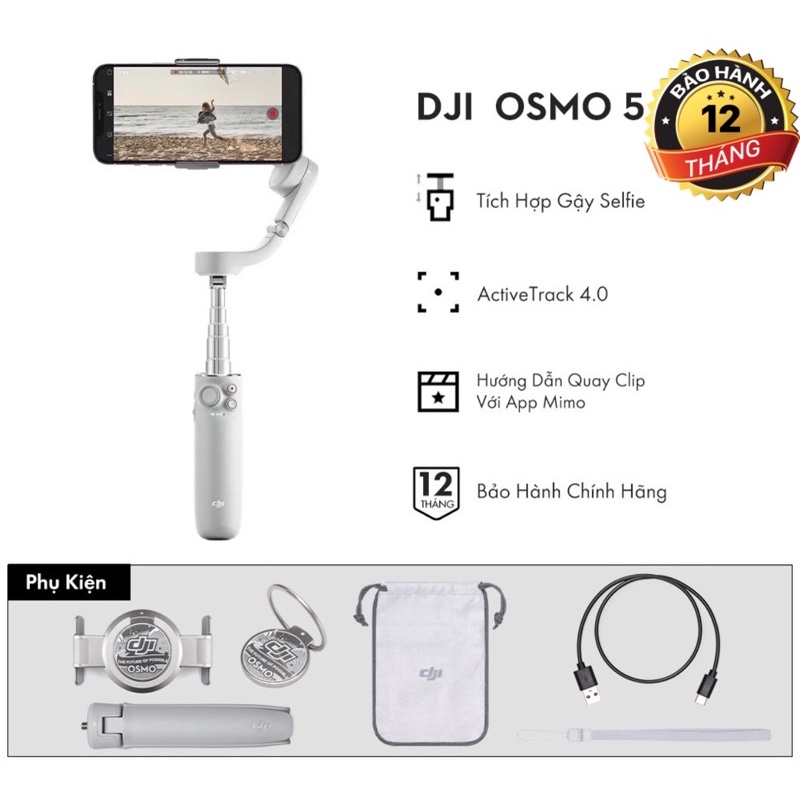 DJI Osmo Mobile OM5 Tay cầm gimbal chống rung điện thoại Hàng chính hãng - Sản phẩm mới