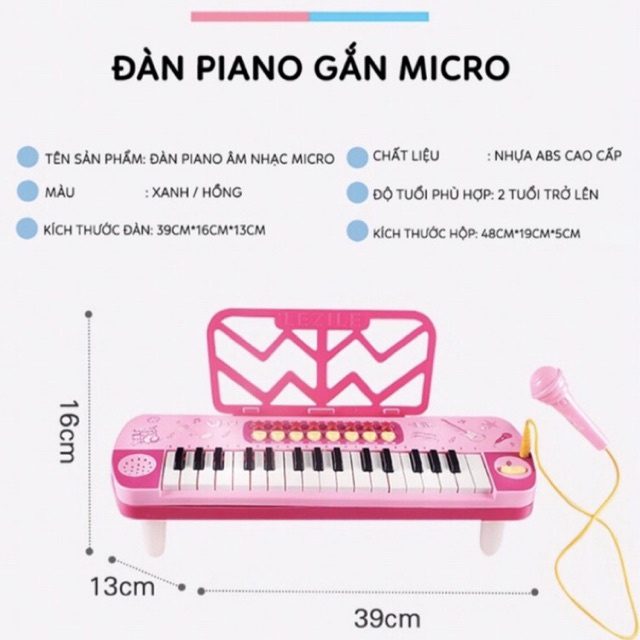 Đồ Chơi Đàn Piano Đàn Organ Có Micro Với Nhiều Giai Điệu vs Âm Thanh Chất Lượng… Cho Bé Phát Triển Khả Năng Âm Nhạc!