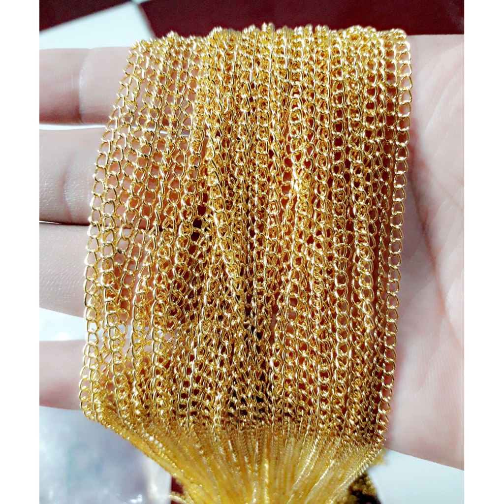 Charm lùa - xỏ ngang màu vàng : 50g / 1 gói = 28k [ charm màu vàng ]