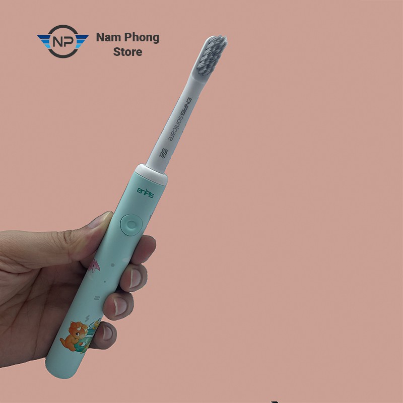 Bàn chải đánh răng điện trẻ em SMART KIDDY chính hãng ENPIS, lông mềm, IPX7, bảo hành 6 tháng, Sonic Pulse Toothbrush