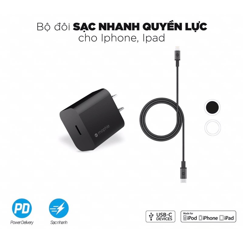 Bộ Sạc-Cáp Mophie PD20W
