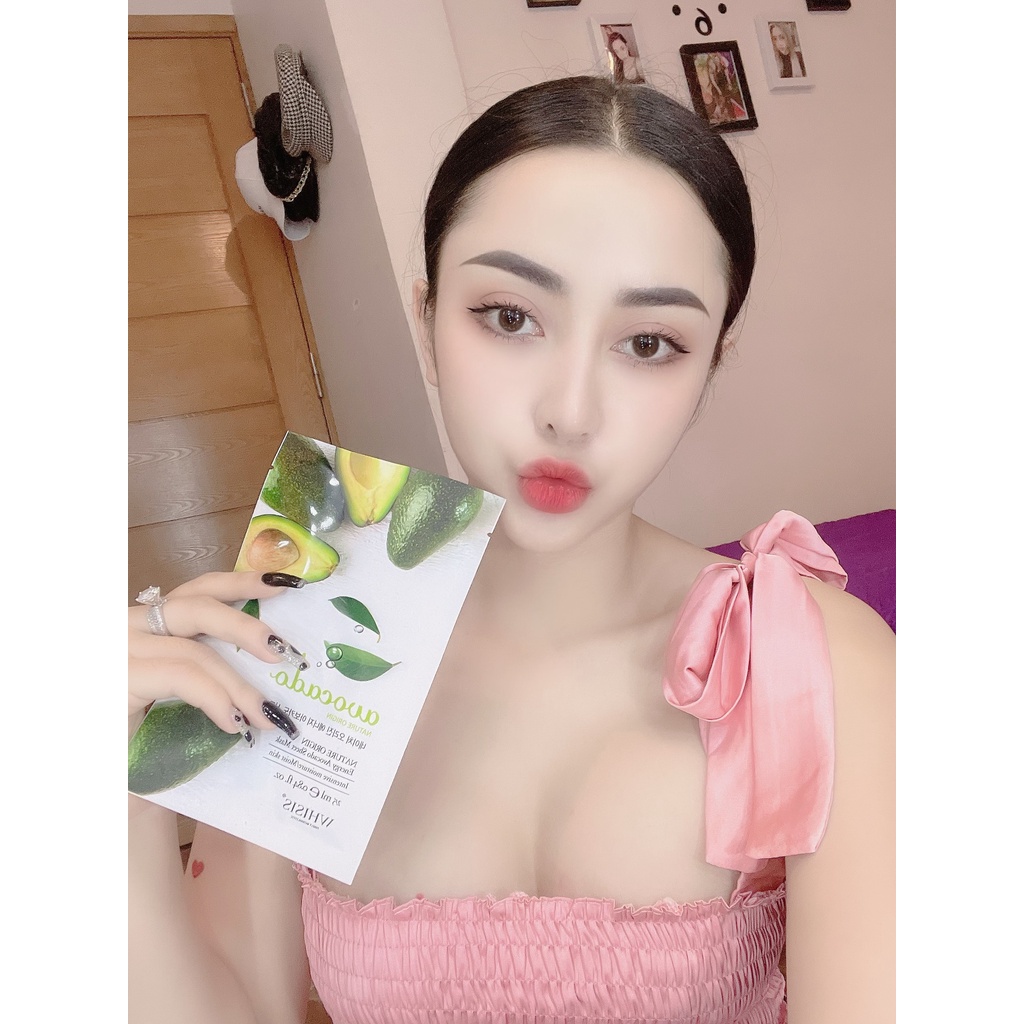 Combo 10 Mặt Nạ Bơ Sữa WHISIS Nature Origin Energy Avocado Cấp Nước, Tăng Cường Độ Đàn Hồi Của Da 25ml/miếng